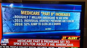 MEDICARE PREMIUM INCREASE 2016